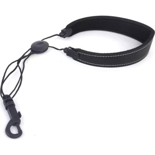 Artificial Leather Adjustable Padded Saxophone Neck Strap w/ Snap Hook Black