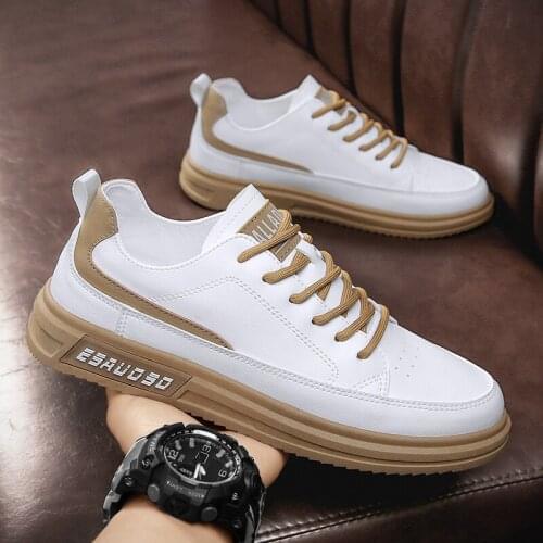 Men Casual Shoes White leather Shoes Men Fashion Sneakers Comfortable Board Shoes Outdoor Light Trend Work Shoes Business Shoes