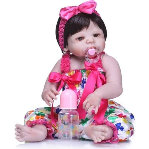 NPK DOLL 22inch Brands 55cm full Silicone Reborn Dolls Lifestyle Soft Bjd Princess Doll Reborn Toys For Girls Bebes Reborn