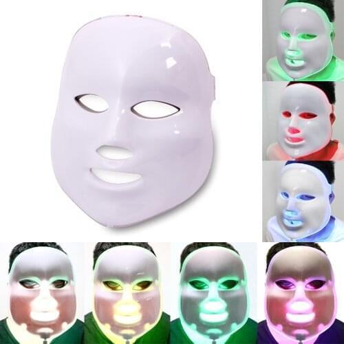 Face Lifting Beauty Photon LED Facial Mask Therapy 7 colors Light Skin Care Rejuvenation Wrinkle Acne Removal Face Beauty Spa