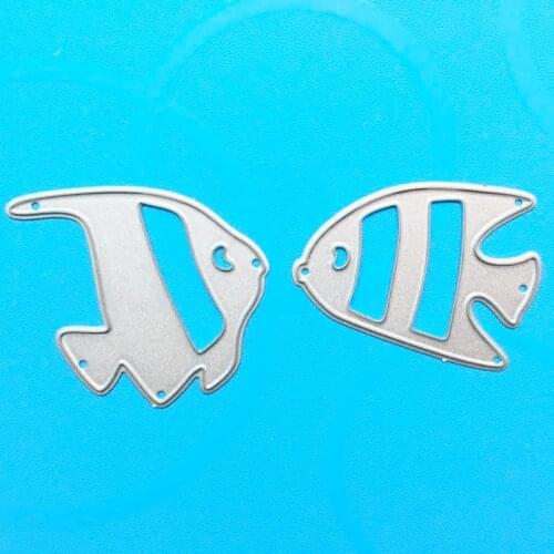 YLCD1074 Fish Metal Cutting Dies For Scrapbooking Stencils DIY Album Cards Decoration Embossing Folder Die Cutter Tools Molds