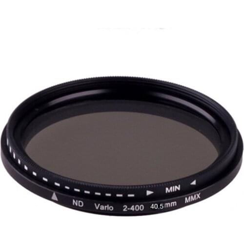 ND2-400 Neutral Density Fader Variable ND Filter Adjustable 37/40.5/49/52/55/58/62/67/77/82mm for Canon Nikon Sony Pentex Camera