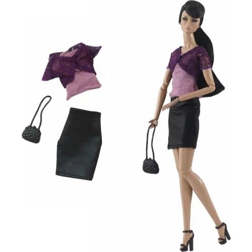 30cm Doll Clothes for Barbie Clothes Outfits Handbag Shirt Tops Skirt Shorts Pants 1/6 BJD Dollhouse Accessories Kids Toys Gifts