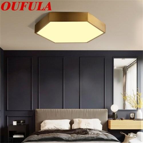 OUFULA Copper Ceiling Lights Contemporary Home Creative Decoration Suitable For Living Room Dining Room Bedroom