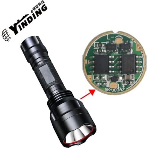 1pcs Flashlight Driver 5 modes 17MM 3-4.2V Circuit Board for Q5 T6 U2 DIY parts Torch accessories QD-09