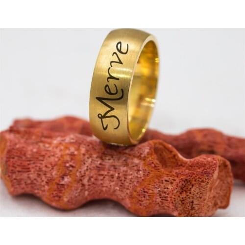 Personalized Gold Color Classic Is Unisex Silver Wedding Ring