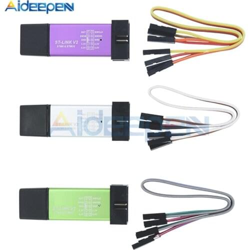 1Pcs ST LINK Stlink ST-Link V2 Mini STM8 STM32 Simulator Download Programmer Programming With Cover