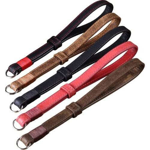 Handmade Cowhide Camera Wristband Original Genuine Leather Wrist Strap Rope Hand Lanyard For Sony A6300 A6000 A6500 Fuji X100T