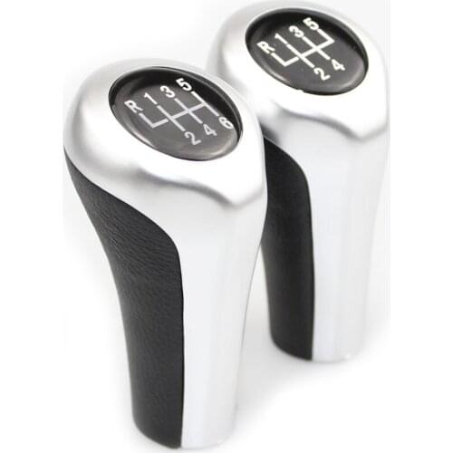 Gear Shift Knob for BMW X1 X3 X5 E60 E61 E62 E63 E81 E82 E83 E85 E87 E88 E90 E91 Silver Car Gear Shift MT Auto Shifter Stick