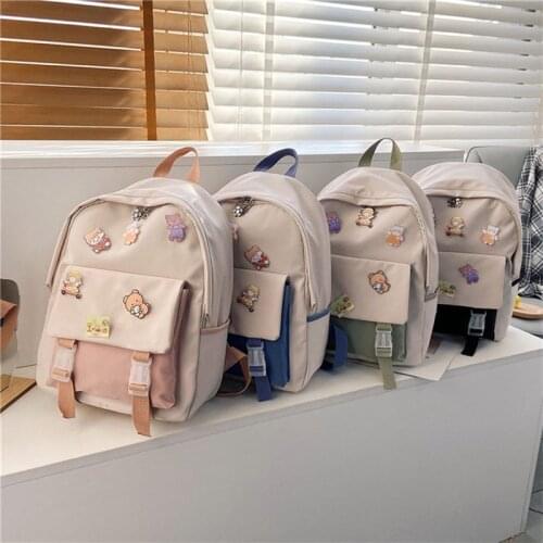 Schoolbag Female Simple Korean Version Of Harajuku High School College Students Ins Fengsen Cute And Sweet Series Backpack