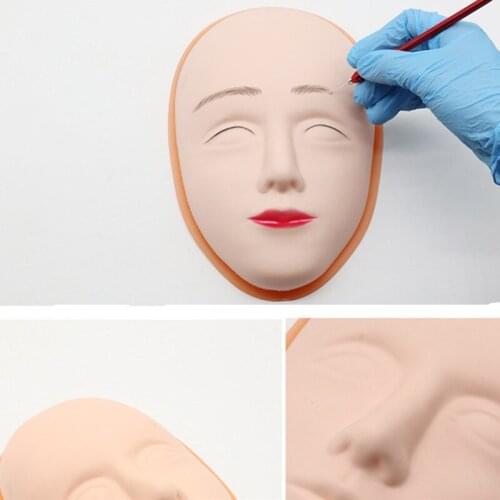 Silicone Permanent Makeup Tattoo Training Practice Fake Skin Blank Eye Lips Face For Microblading Tattoo Machine Beginner