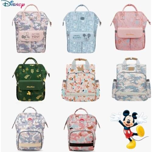 Disney Diaper Bag Thermal Bottle Bag Multifunctional Large Capacity Backpack Waterproof Mummy Bag Travel Portable Backpack