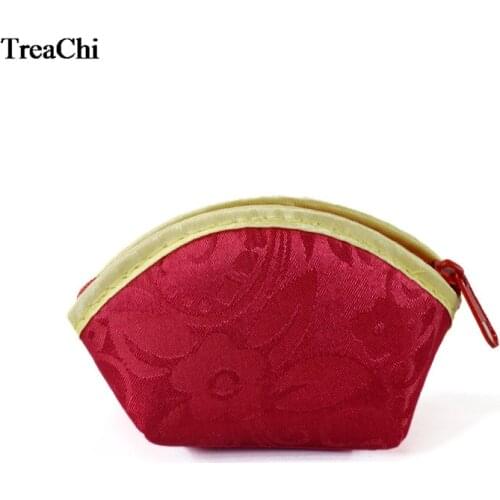 New Fashion Jewelry Package Pouch Red Ring Earring Organizer Storage Case Zippered Coin Bracelet Pear Chain Gift Bag