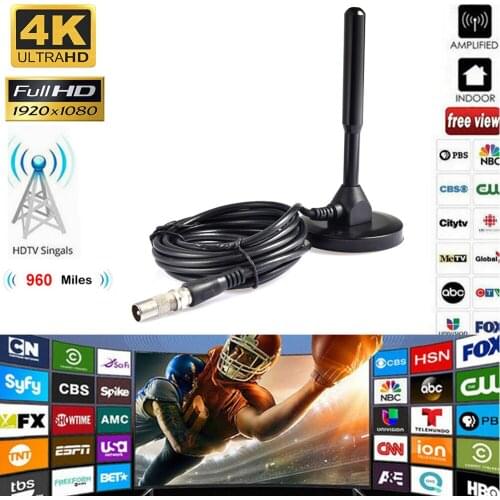 4K Hd Tv Antenne High Gain Dtv Digitale 28DB Tv Antenne 1180 Mijl Indoor Signaal Ontvanger Voor Hdtv Antenne tv Antenne