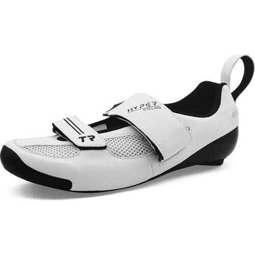 Original Hyper Triathlon Cycling Shoes Heat Moldable Carbon Fiber Road Bike Sneakers Buckle Shoelace Thermoplastic Bicycle Shoes