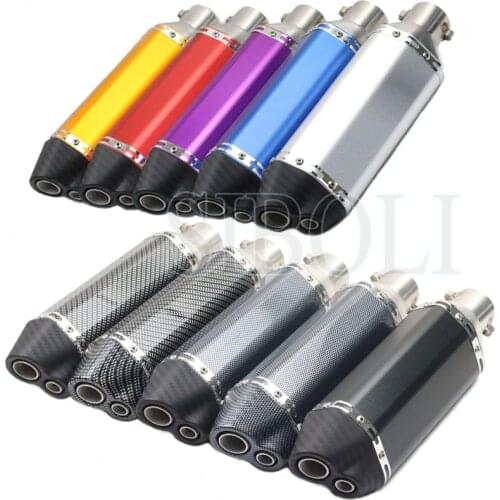 Universal Motorcycle For KAWASAKI Exhaust Muffler Silencer Modified Racing Exhaust Moto Escape Muffle Pipe ATV Scooter AK157