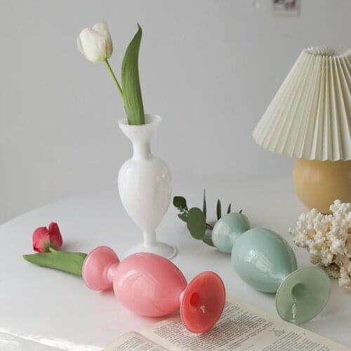 Flower Vase For Wedding Decor Centerpiece Glass Vase Rose Tabletop Terrarium Glass Containers Handmade Dried Flower Glass Vase