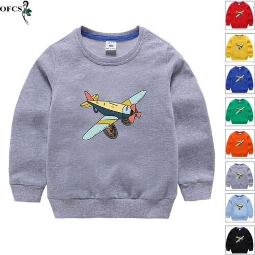 Spring New Retail Childrens Clothing Korean Girls Cartoon Printed Long-Sleeved T-shirt Tops Baby Boys Sweater Cotton Sweatshirt