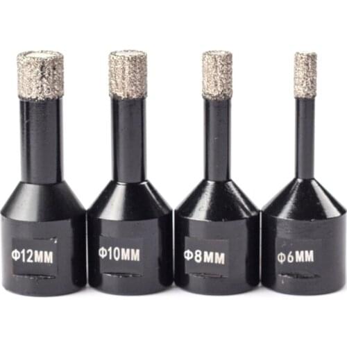 1 PC 6-12mm M14 Thread Dry Vacuum Brazed Diamond Drilling Hole Saw Ceramic Tile Hole Saw for Granite Marble Drill Bits