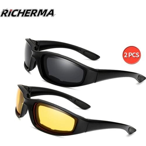 2 Pcs Outdoor Sports Cycling Glasses Anti-glare Motocross Glasses Eye Protection Riding Glasses Women Men Bicycle Accessories