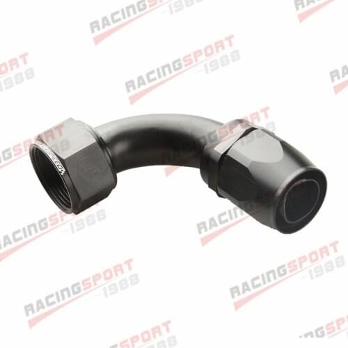 -20 AN 20AN 90 Degree Swivel Hose End Fitting Adaptor black Aluminum
