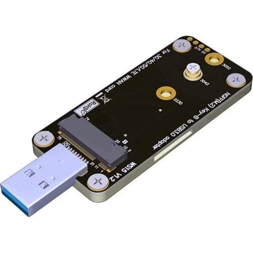 M.2 NGFF Key B To USB 3.0 Adapter Card with Dual SIM Card Slots, Support 4G/5G/LTE Module, for WWAN Module Adapter Test
