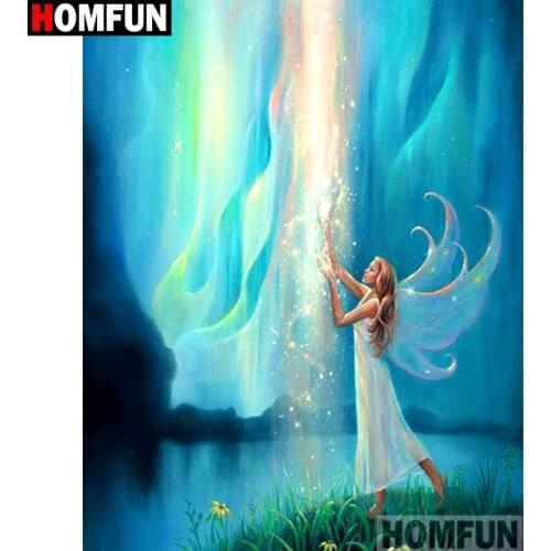 HOMFUN Full Square/Round Drill 5D DIY Diamond Painting "Beauty character" Embroidery Cross Stitch 3D Home Decor Gift A12800