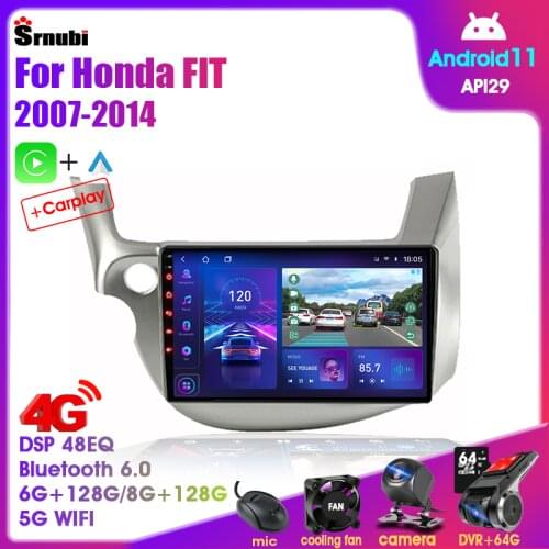 A11-Android10 8Core 2Din Car Radio For HONDA FIT JAZZ 2007-2014 Multimedia Video Player Mirror Connection Split Screen Head Unit