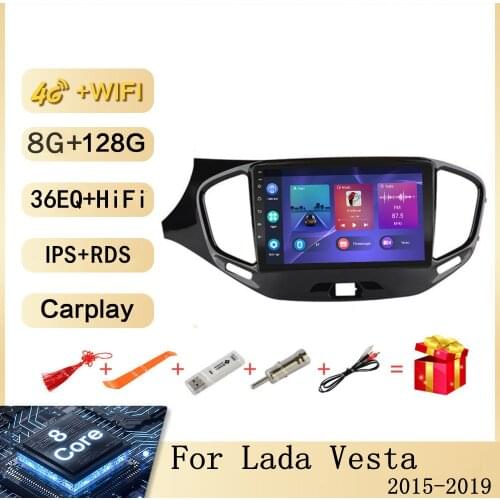 Android 9.0 Car Radio Player Navigation GPS Multimedia Video For Lada Vesta android Cross Sport 2015 2016 2017 2018 2019 2 din