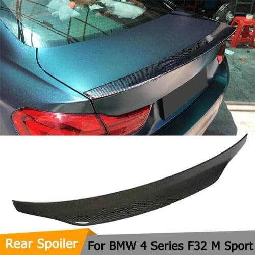 Car Rear Trunk Spoiler Wing For BMW 4 Series F32 M Sport 2014 - 2019 Carbon Fiber Rear Trunk Boot Lip Wing Spoiler