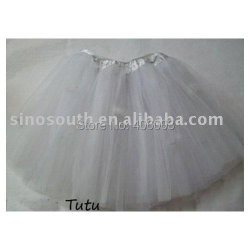 Free shipping stock infant baby girl shower white tulle tutu skirt