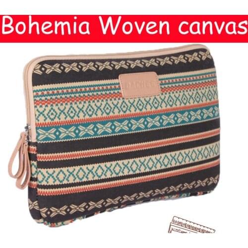 Bohemia 8 10 11 12 13 14 15 inch Woven Weave knit canvas Fashion Shockproof laptop notebook sleeve case bag