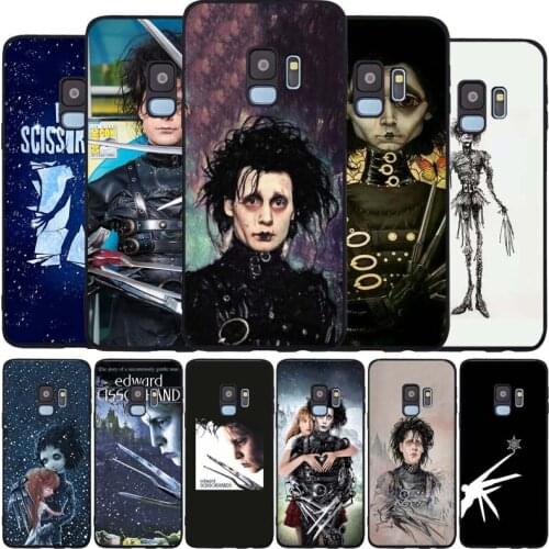 Edward Scissorhands black Soft phone Case For Samsung S20 S10 S9 S8 S7 edge Plus Lite Note 8 9 10 A6 A7 A8 A9 2018 Cover
