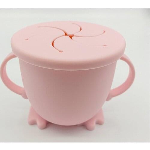 Baby Silicone Feeding Cups Portable Drinkware Sippy Food Storage Cups Snack Container BPA-Free Soft Cup for Kids