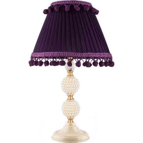 Fivorno Mini Perla Series Purple Organza Pom-Pom Entitled Lena Lampshade