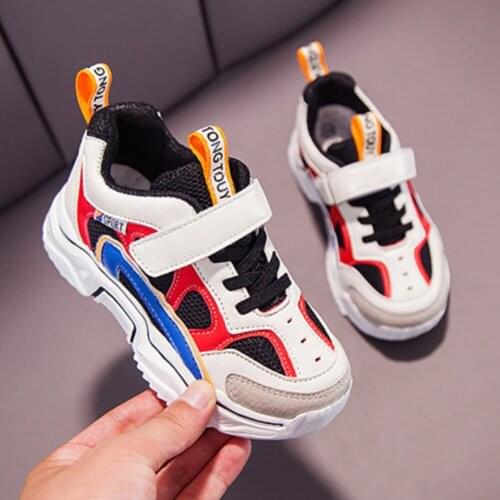 Daclay Shoes for Kids Boys Girls Sneakers Breathable Leather Mesh Material Autumn Winter Wear for Kids