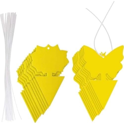 20Pcs Sticky Trap,Fruit Fly and Gnat Trap Yellow Sticky Bug Traps for Indoor/Outdoor Use Insect Catcher for White Flies