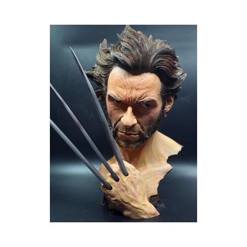 Mens wolverine bust of Hugh jackman war bust resembles bronze Furnishing articles model Terminator bust damage bust