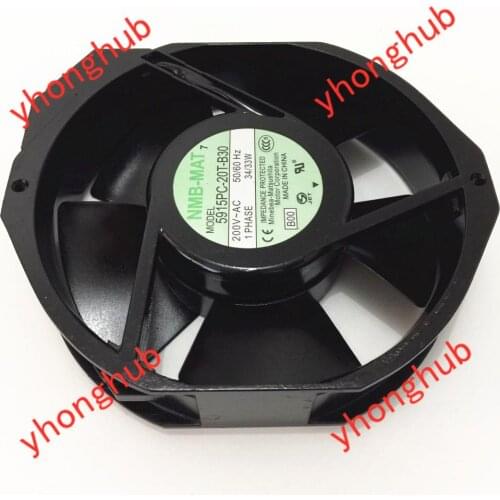 NMB-MAT 5915PC-20T-B30 B00 AC 200V 34W 172X150X31mm Server Cooling Fan