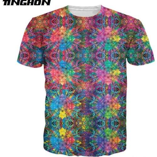 Newest Fashion Womens/Mens colorful psychedelic Funny 3D Print T-Shirt Plus Size XS-7XL