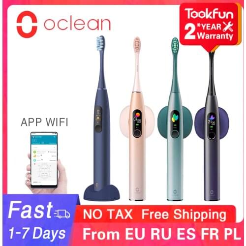 Oclean X Pro Sonic Electric Toothbrush Whitening Teeth vibrator Wireless Brush 40 days Ultrasonic Cleaner Smart APP WIFI Check