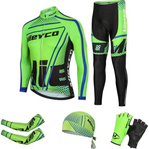 Autumn Long Sleeve Cycling Jersey Set Bib Pants Ropa Ciclismo Hombre Bicicleta Clothing MTB Jerseys Male Uniform Mens Clothes