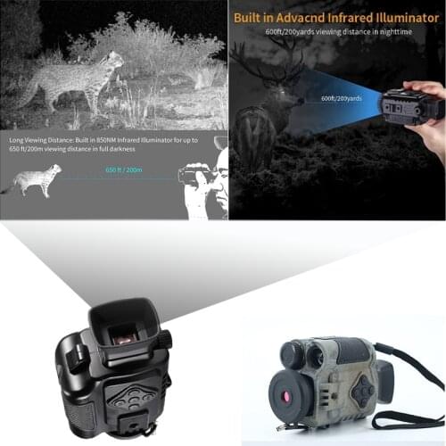 P4 Mountable Helmet High Definition Photograph Recording Digital 200M/650ft Infrared Night Vision Telescope Outdoor Surveillance