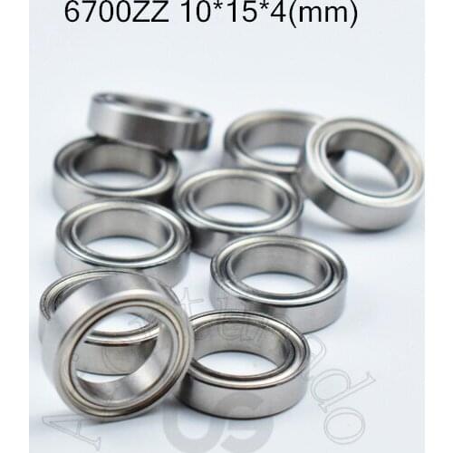 6700 6700ZZ 10*15*4mm 10pieces free shipping bearings 61700Z 63700ZZ chrome steel bearing metal seal bearing Thin wall bearing
