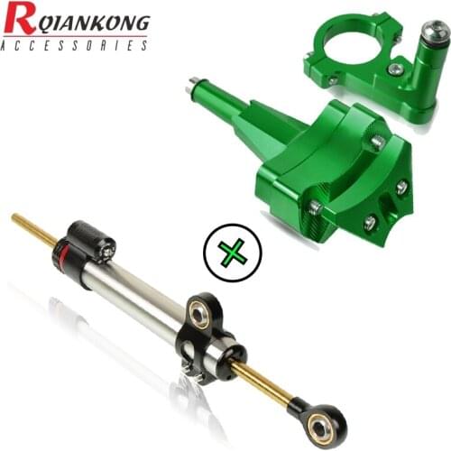 Ninja 400 18-19 CNC Aluminum Adjustable Motorcycles Steering Stabilize Damper Bracket Mount Kit FOR Kawasaki ninja 400 2018-2019