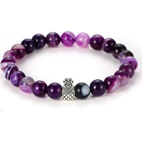 Retro Metal Pineapple Jewelry 16 Style Natural Tiger Eye Stone Beads Bracelet Bangles for Women Fashion Bracelet new