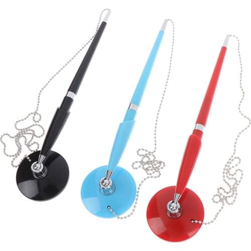 1pc Black Metal Desk Rope Ballpoint Pen Signature Pen Learn Office School Stationery