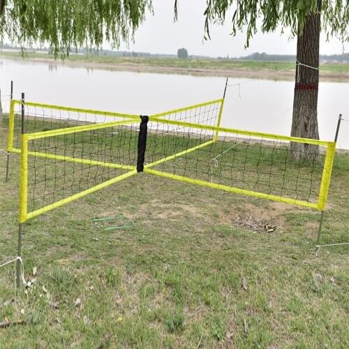 Quick Setup Portable Four Square Volleyball Net Sport Training Net Outdoor Garden Backyard Grass Beach Volleyball Net 1.5m