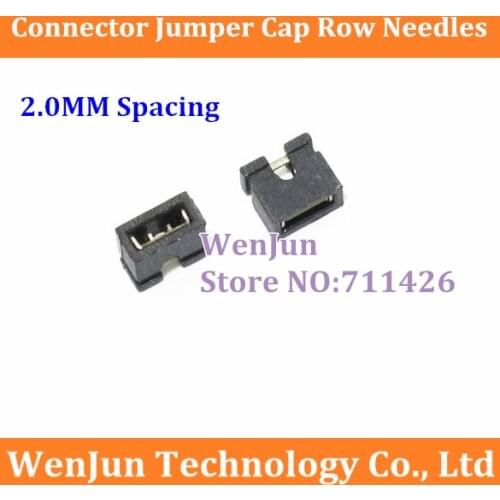 Brand NEW 2.0 MM spacing Connector jumper cap row needles short-circuit caps short circuit block 500PCS/LOT