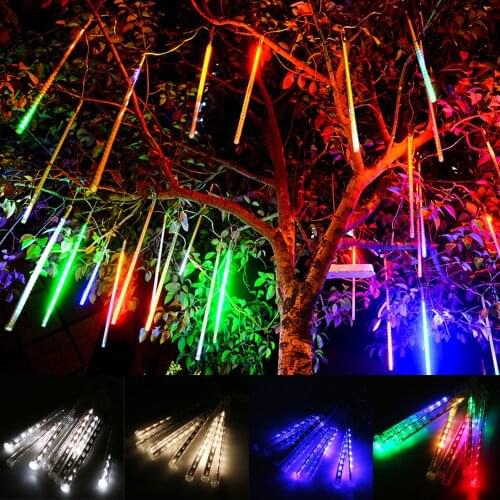 30cm LED Meteor Shower Rain Light 8 Tubes LED Cascading Chain Lights Snowfall Outdoor Waterproof Holiday Christmas Tree Decor